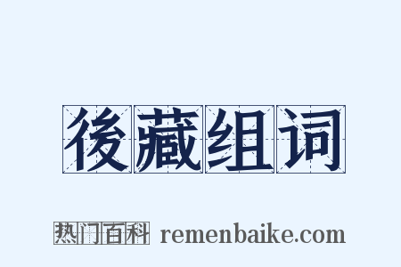 後藏组词是什么意思的图片